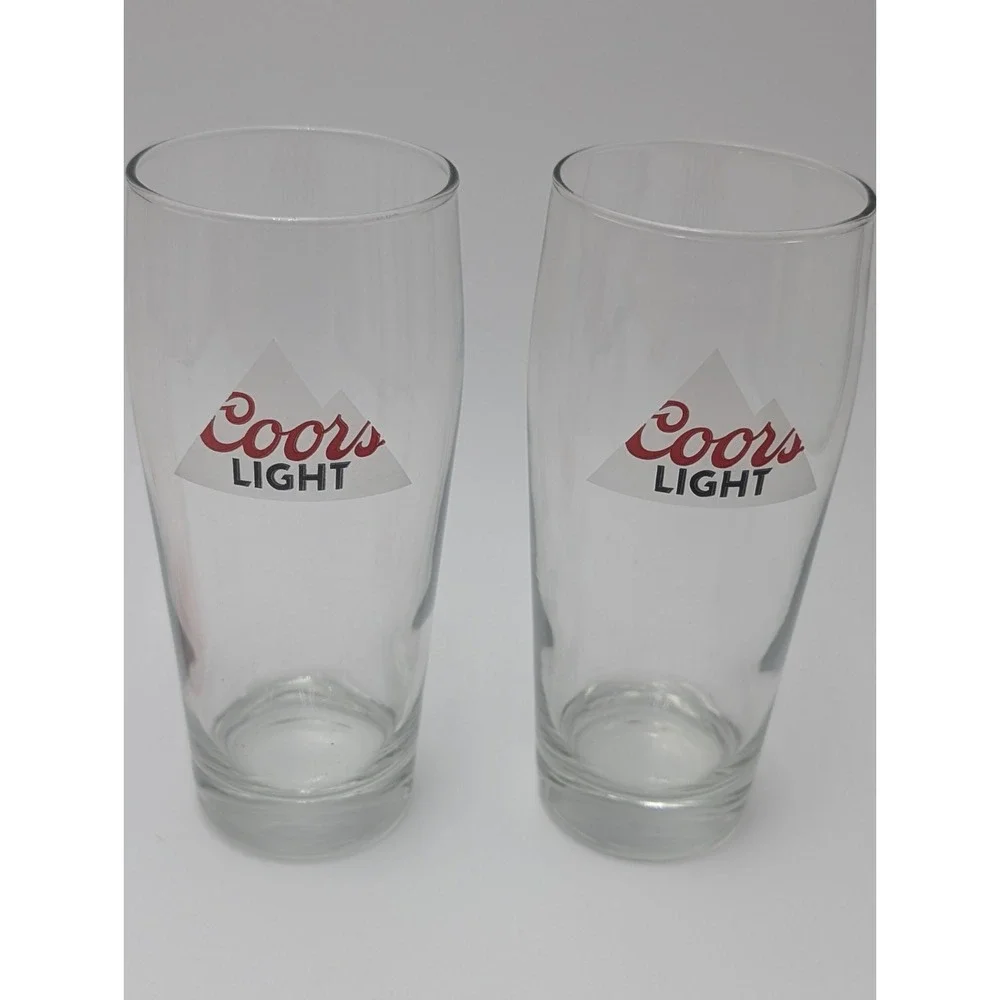 Beer Glass Mixed Lot Coors Light‎ Beer Pint Glass Budweiser Miller Lite Lot Of 4